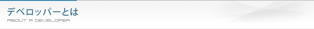 デベロッパーとは